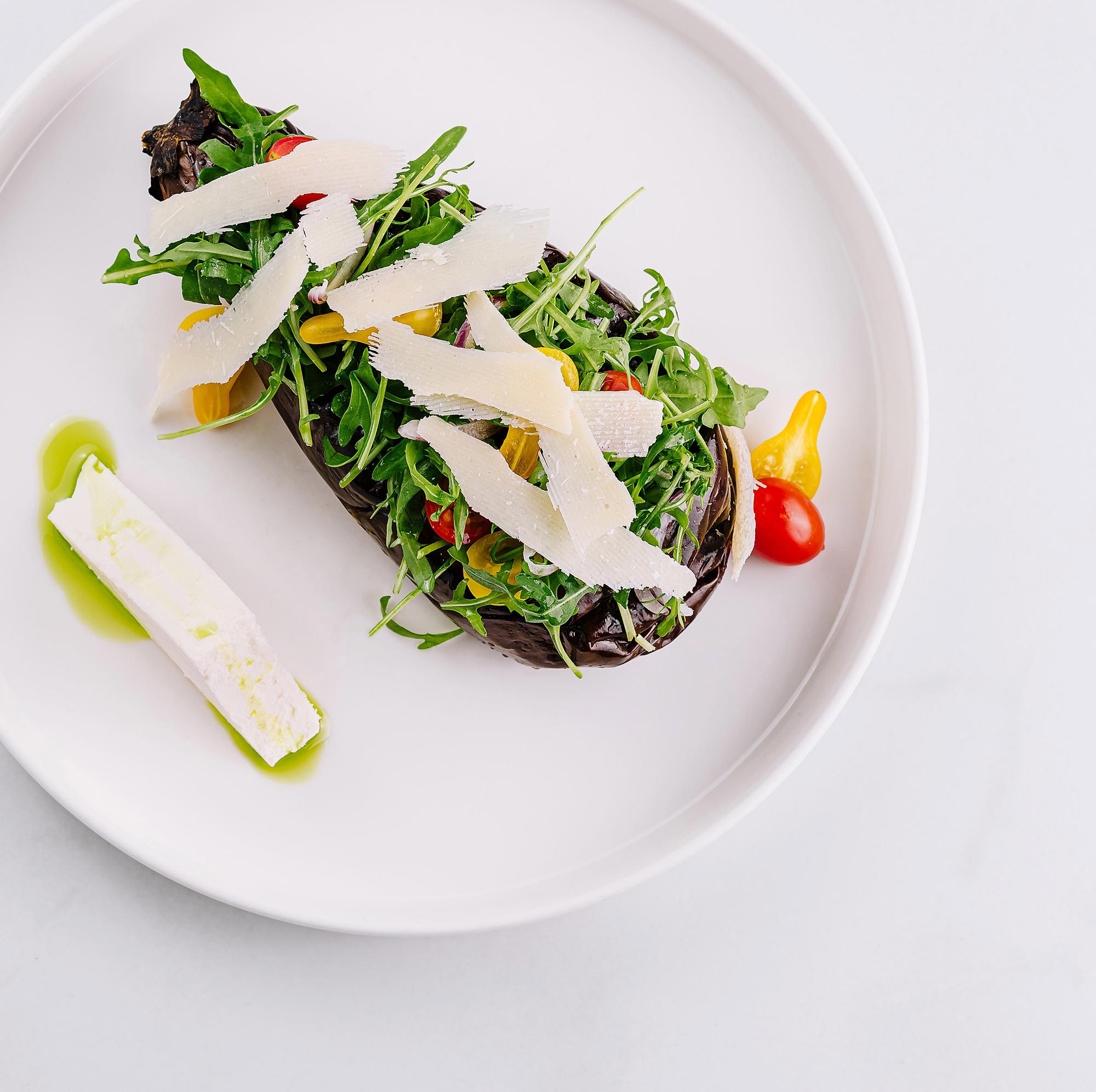 Fresh plated lunch, editorial style