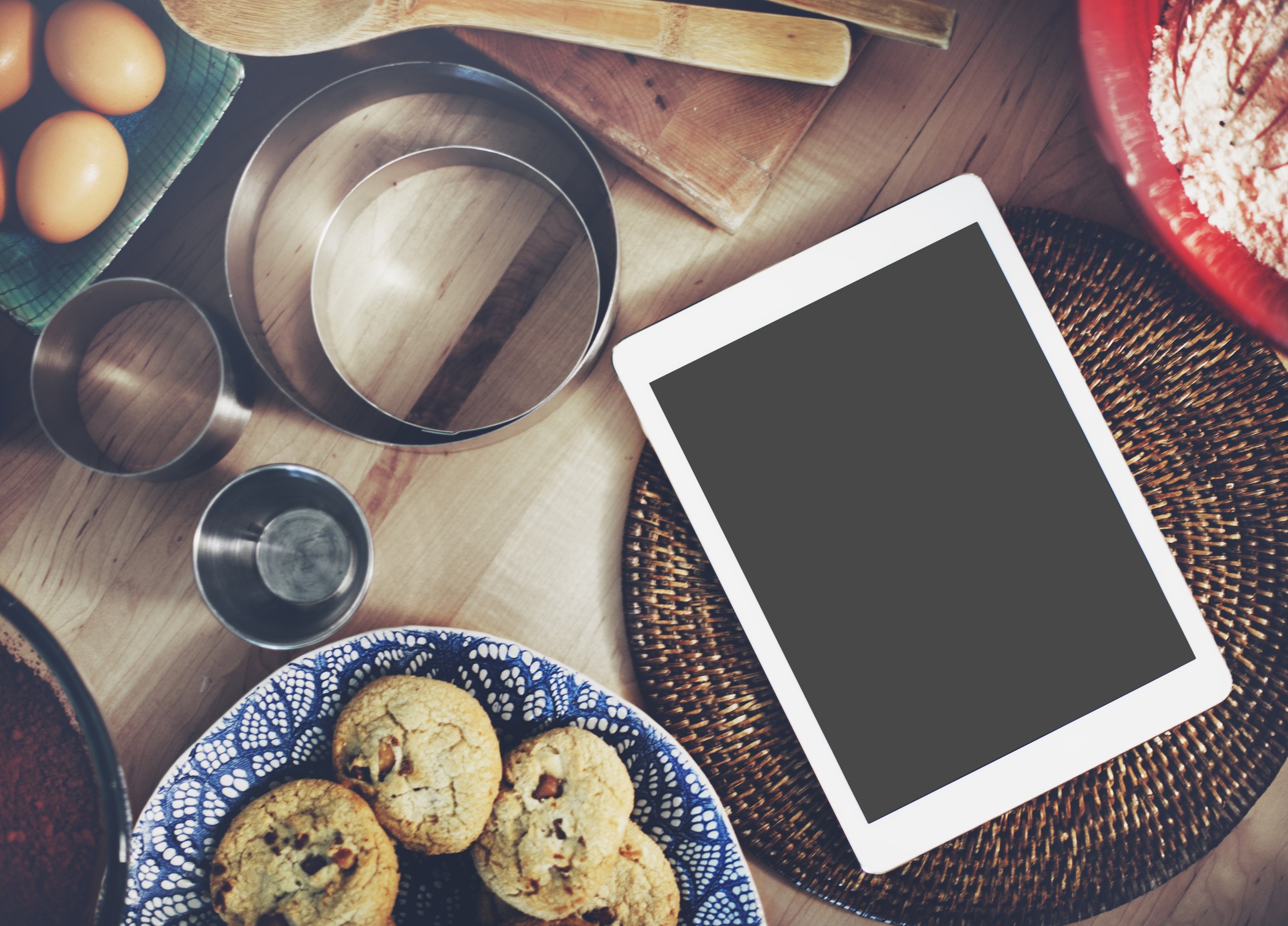 Still life: subscription card and recipe book